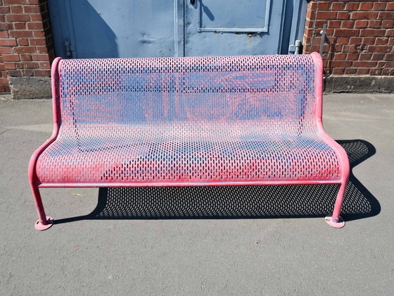 Vintage BLÅBRO – Panca da Esterno Vintage Rossa – Lettini prendisole, Metal (photo 6 of 8)