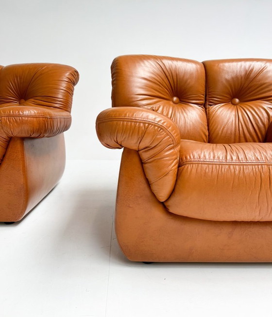 Image 1 of PelleRossi-Sessel aus cognacfarbenem Leder, 1960er Jahre