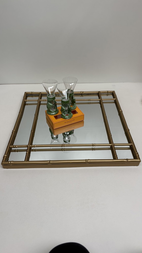 Image 1 of Copas de champán de cristal Francis Dumelié de cerámica verde