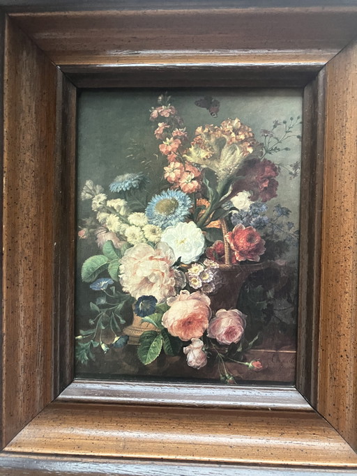 Set mit 2 klassischen Blumenstillleben – Pieter Faes & Cornelis van Spaendonck