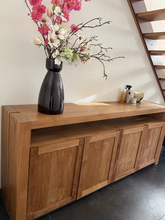 Image 1 of Ethnicraft Design Teak Dressoir - 4 deuren - 216 cm