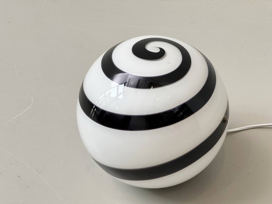 Image 1 of Grande lampe en verre à motif zèbre par Wofi Leuchten, Allemagne, années 2000