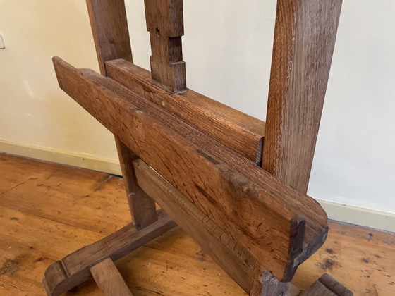 Image 1 of Large Antique Oak Easel French