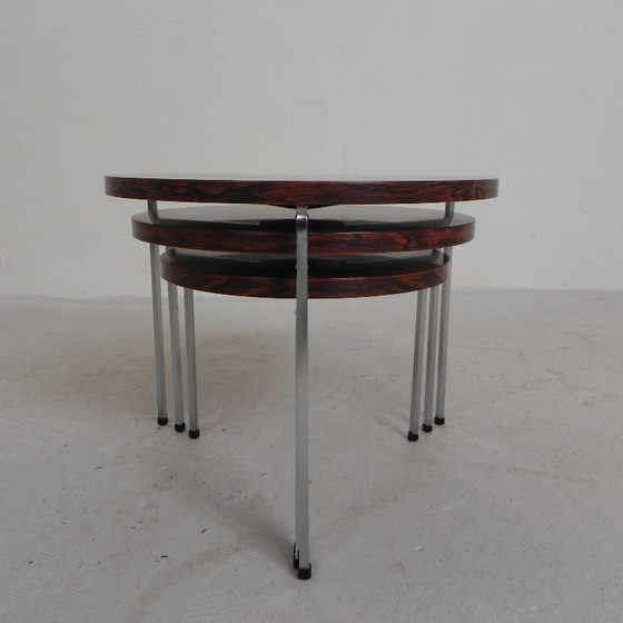 Image 1 of Set of 3 side tables, nesting tables Vaza Roden, 1960s