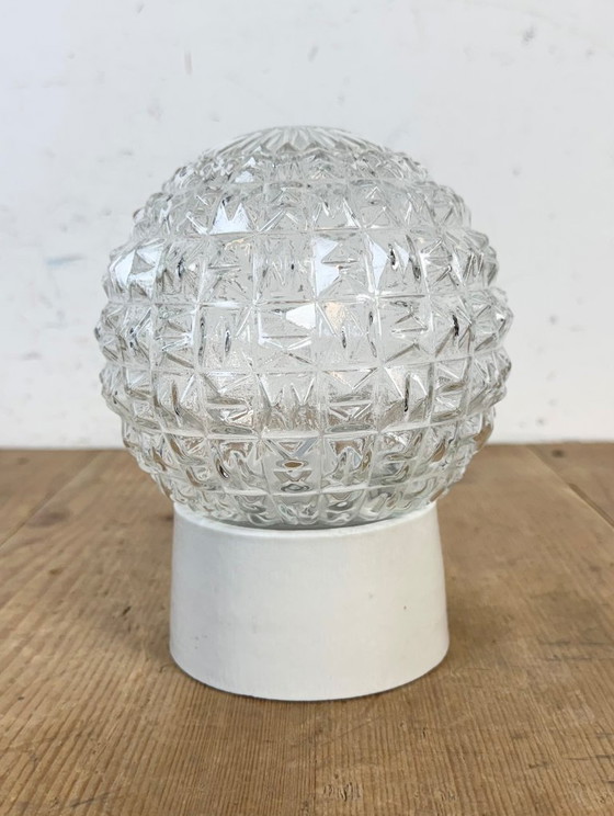 Image 1 of Vintage White Porcelain Ceiling Light, 1970s