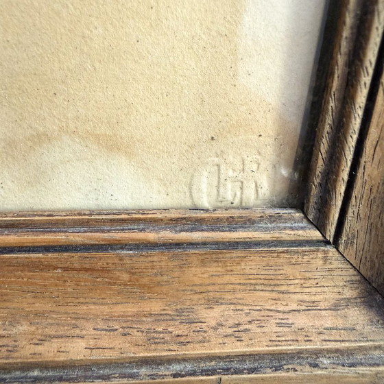 Antique French drawing, Men are good for something after all!, Paintings & Drawings, Paper, Wood, Brown (photo 6 of 9)