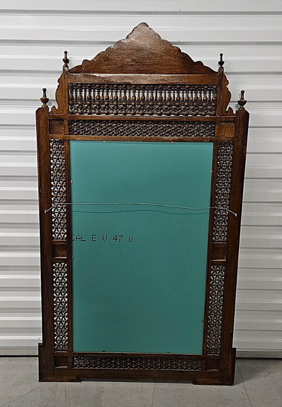 Image 1 of Indian wooden mirror with Moorish shape