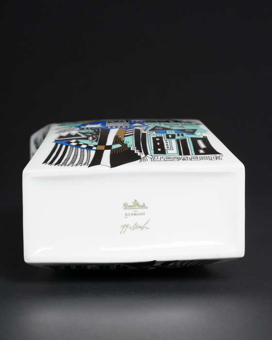 Image 1 of Vase postmoderne en porcelaine allemande Rosenthal Jan v.d Vaart x Yves Galgon