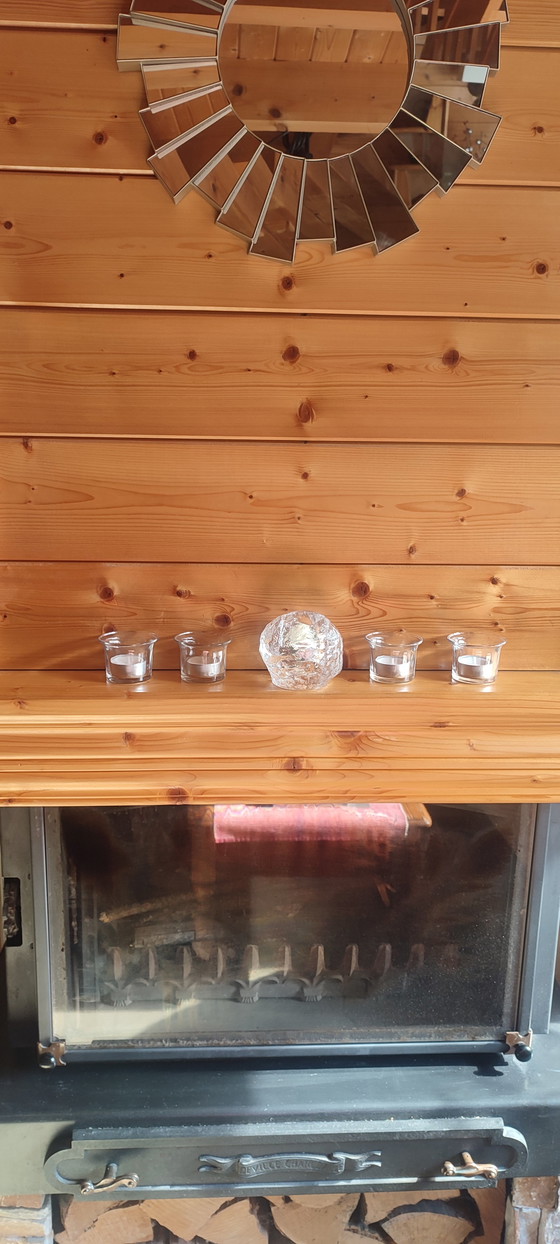 Image 1 of Portavelas “Bola de nieve” Kosta Boda diseño Ann Wolff 1973  