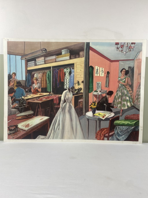 Poster School Rossignol Speech CE3 " Atelier de Couture " (Sewing Workshop)