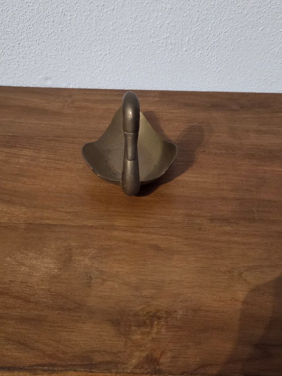 Schwanenschale aus Messing, Schalen, Gold, Vintage (Foto 4 von 5)