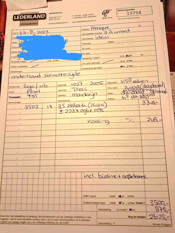 Image 1 of 3-Sitzer-Ledersofa