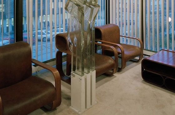 Pair of J. Bočan Brutalist Lounge Chairs for the Czechoslovak Embassy, Stockholm – Armchairs, Wood (photo 22 of 23)
