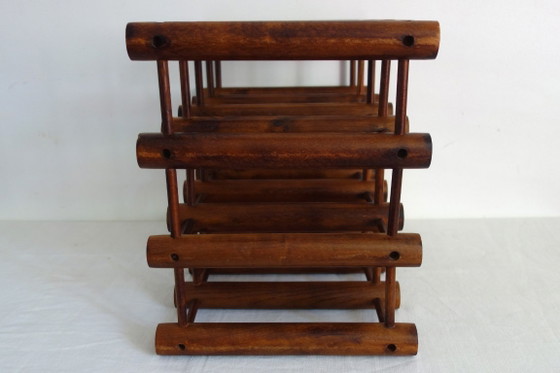 Image 1 of Vintage Nissen Langaa teak bottle rack, mid-20th century