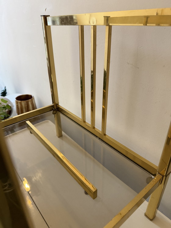 Hollywood Regency Magazine rack – Glass, Metal (photo 4 of 7)
