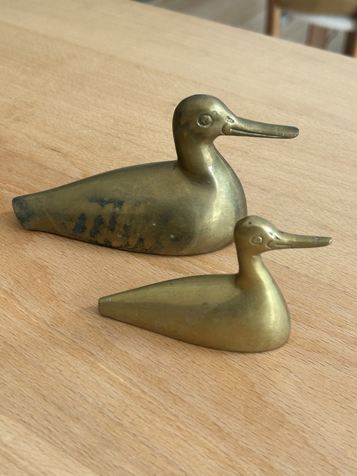 Paar Vintage-Enten aus Messing – Dekoration aus den 1960er/70er Jahren – decoratieve objecten, Brass (photo 2 of 6)