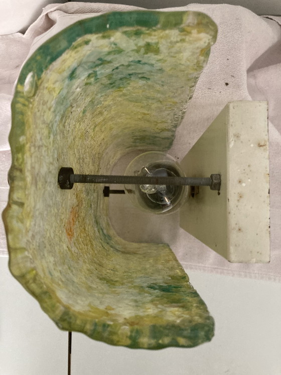 Applique da parete in vetro smerigliato verde e giallo in stile brutalista – Glass (photo 6 of 13)
