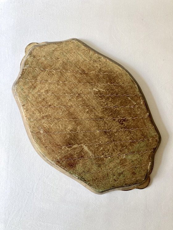Image 1 of Florentine painted wooden tray, 1950-1960