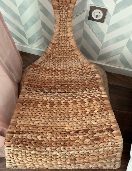 Image 1 of Sedia a dondolo vintage IKEA Gullholmen in fibra naturale + accessori inclusi