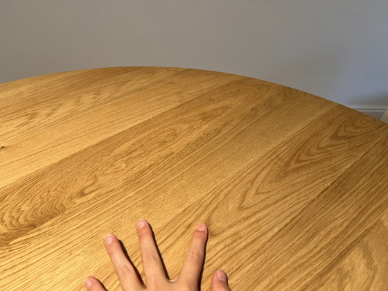 Image 1 of Fdb Møbler - C62E Bjørk Uitschuifbare eiken tafel Ronde houten tafel