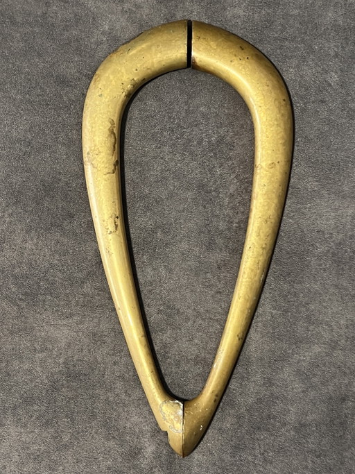 Modernist Bronze Handle , Vintage , Art Nouveau . Large Size .