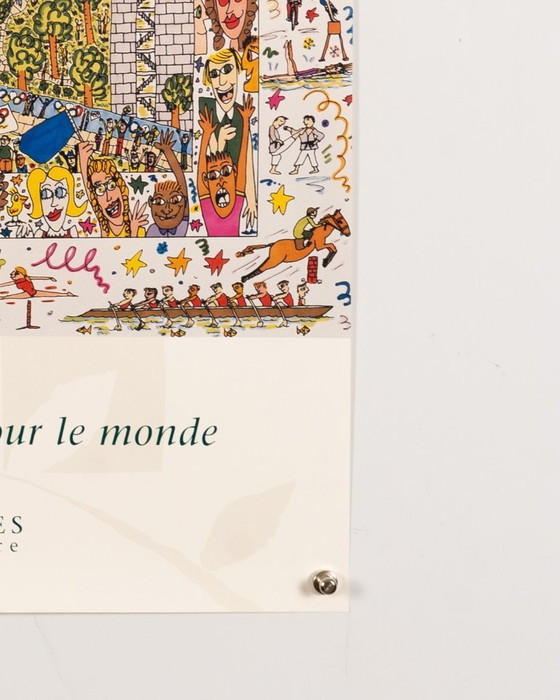 Image 1 of Un village pour les Jeux olympiques du centenaire d'Atlanta – 1996 – Affiche vintage originale de James Rizzi – Pop Art – 87 x 5