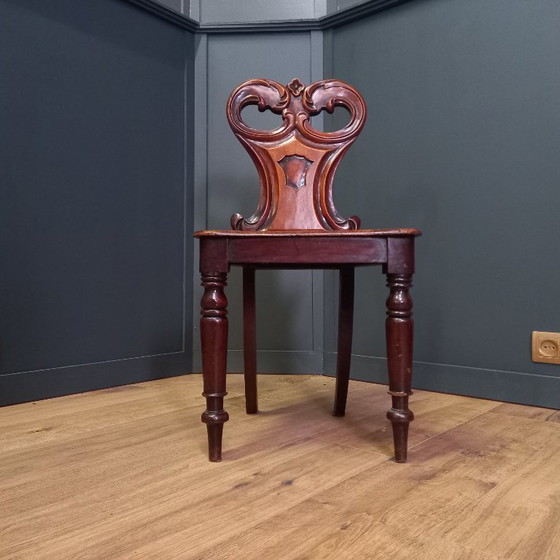 Image 1 of Set of English Georgian hall chairs