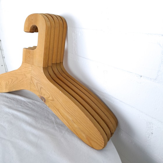 Image 1 of 5 vintage wooden clothes hangers Sven Larsson 1970s