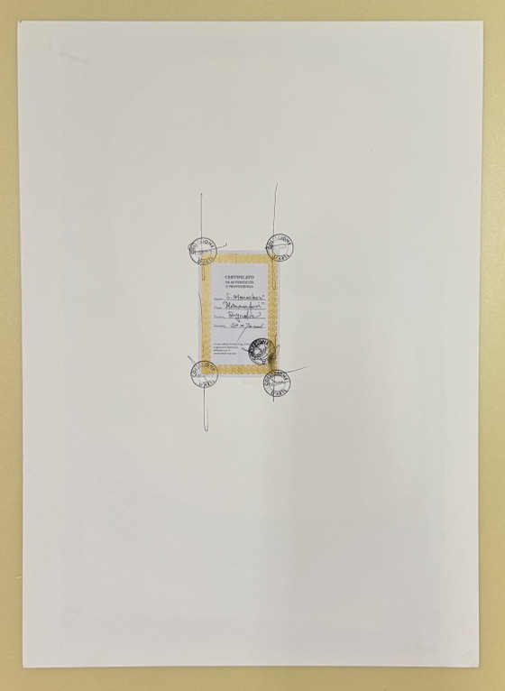 Image 1 of Quadro serigrafia Sante Monachesi 50x70cm metamorfosi, Futurismo
