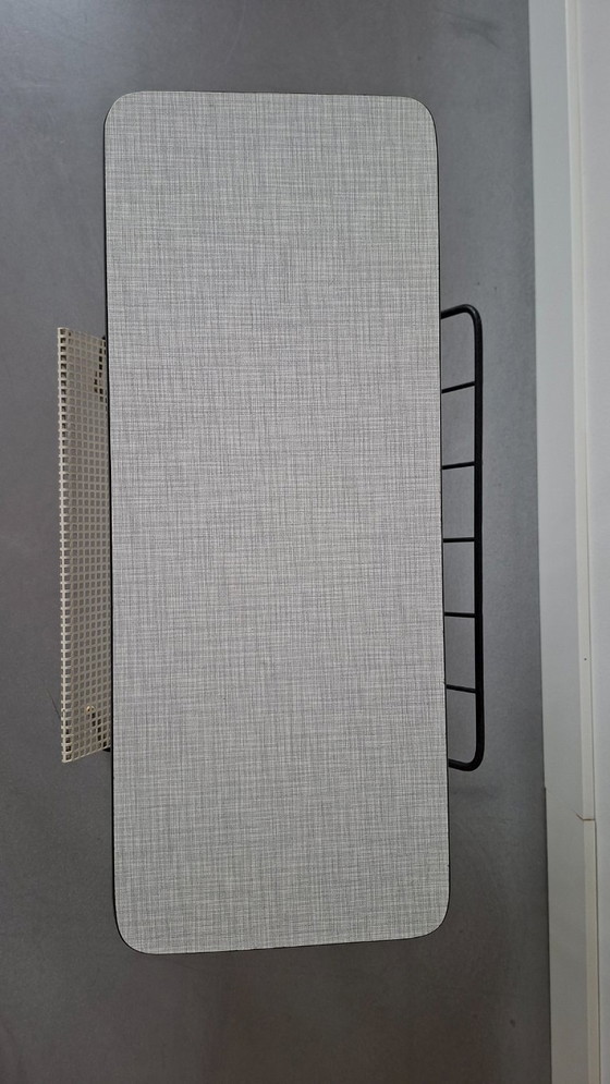 Image 1 of Vintage Reading Table / Side Table with Newspaper Rack – Mid-Century Design