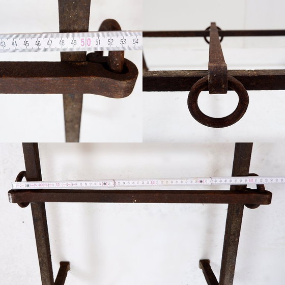 Image 1 of Paire de chenets anciens en fer forgé - XIXe siècle