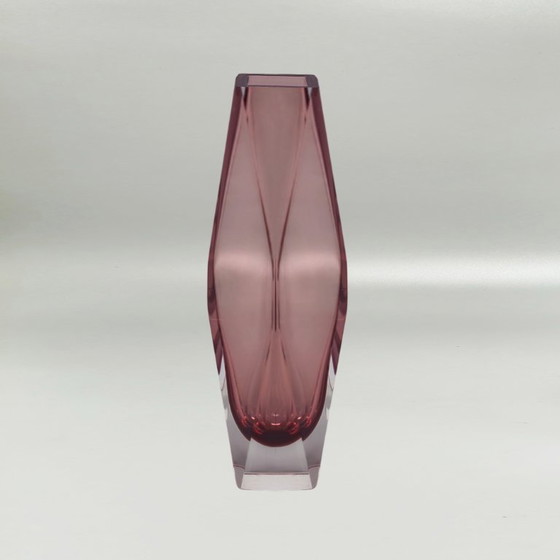 Image 1 of 1960s Flavio Poli for Seguso Sommerso Murano Glass Vase. Made in italy