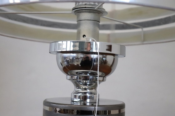 Image 1 of Lampe de table en céramique et chrome, Italie, années 1970