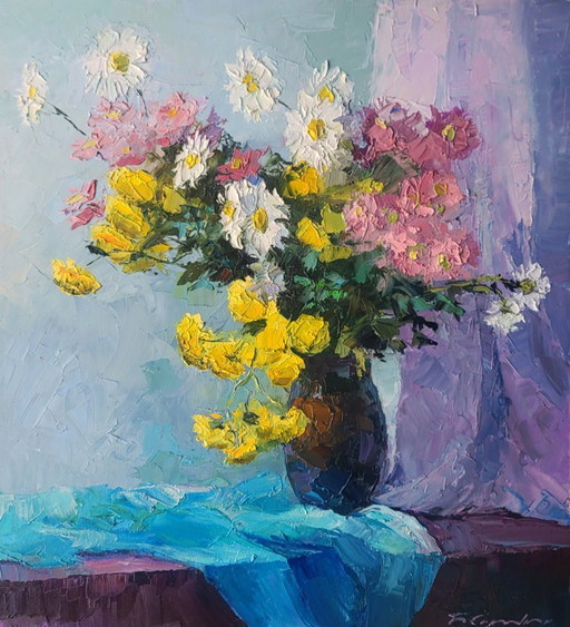 Autumn Flowers In A Vase Boris