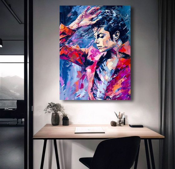 Alberto Ricardo - Michael Jackson - Lithografie van de kunstenaar – Litho's & Zeefdrukken, Canvas (photo 6 of 14)