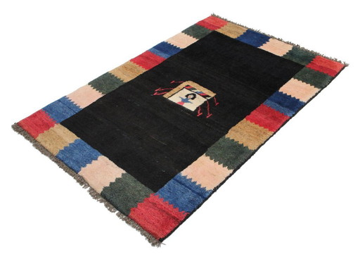 Original Persian carpet Gabbeh Ghashghai Oriental carpet 154 cm x 105 cm Old Natural