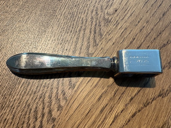 Image 1 of 1930/1940 silver rotary razor sharpener