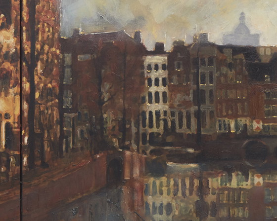Image 1 of Amsterdam Giant Origineel Peter Donkersloot Schilderij