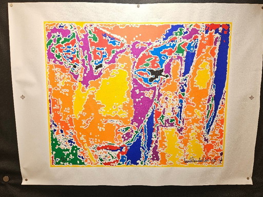 Zeefdruk op canvas Henk van der Vet4van15