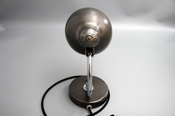 Image 1 of KAISER idell 6722-T “Baby Dell” metal table lamp * embossed dome * 1930s * Bauhaus * Vintage
