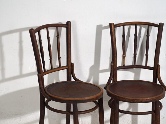 Antique Viennese style chairs (c.1920). Set of 4 pieces #4 – Dining chairs (photo 28 of 40)