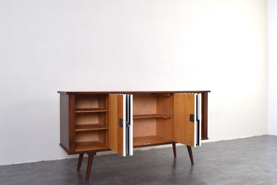 Image 1 of Mid Century Op-Art Sideboard, 1960er Jahre.