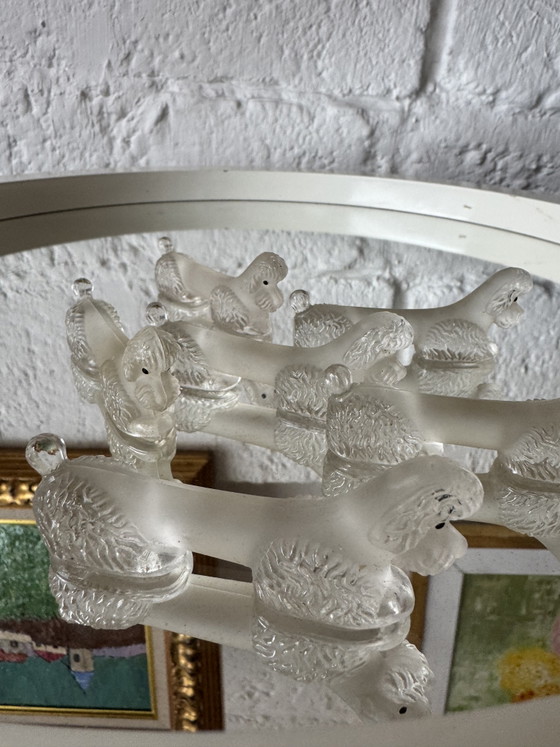 Image 1 of Art Deco Glass Poodle Knife Holder