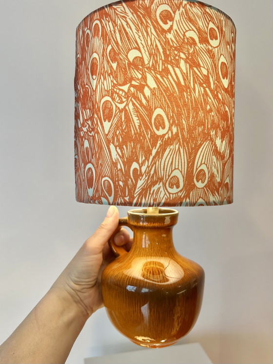 Image 1 of Lampada vintage arancione brillante, senza fili, adatta per uso esterno.