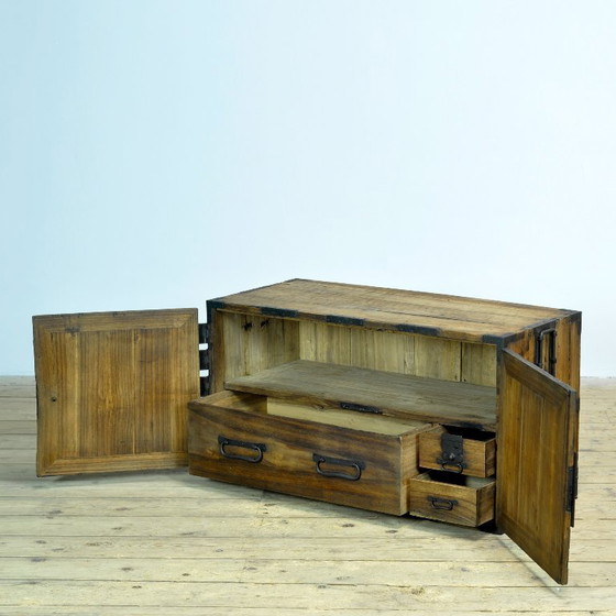 Japanse Meiji-periode Choba Tansu Kist met handgesmede ijzeren beslag, circa 1880 – Kasten, Iron, Wood (photo 5 of 15)