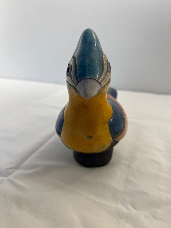 Image 1 of Set van drie veelkleurige Raku vogelfiguren