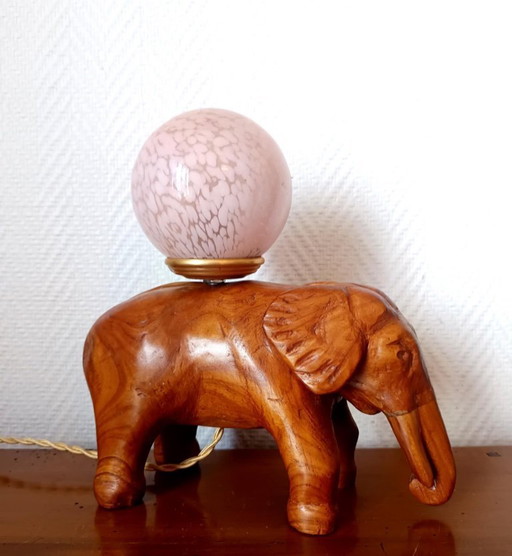 Lámpara de elefante de cristal Clichy, Art Déco