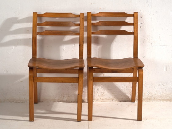 Chaises anciennes en hêtre et contreplaqué moulé – Europe Centrale, circa 1960 #S3 (photo 29 of 40)