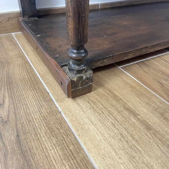 Image 1 of Console ancienne en bois massif – fin XIXᵉ / début XXᵉ siècle