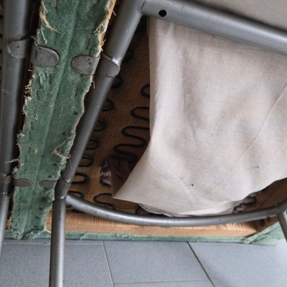 Image 1 of 1950s Vintage Two-Seat Velvet Sofa by Louis Paolozzi for ZOL 50s